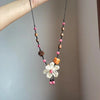 Retro Flower Beaded Necklace Chinese Style Wood Bead Weaving Long Braided Rope Clavicle Chain Women's Neck Chain - Image 4