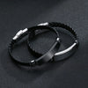 Braided Leather and Stainless Steel Bracelet with 21 cm Length - Image 3