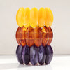 Vintage Acrylic Amber Elastic Geometric Bracelets Bangles for Women Stretchy Resin Big Cuff Bracelet Jewelry - Image 6