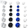 ZS 1 Pair Magnetic Clip-on Earrings Black Blue CZ Crystal Ear Clip Heart Star No-Pierced Stud Earring No Piercing Jewelry 4-8MM - Image 1
