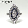 Style Silver ，Sapphire Ring ， Bridal Party Ring - Image 5