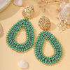 Big Water Drop Shape Drop Earrings For Women Colorful Beads Handmade Threading Crystal Long Earrings Jewelry Gift - Image 15