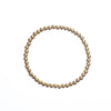 Jewelry Gold Plated Metal Ball Smooth Diameter 3/4/6/8mm Elastic Stainless Steel Bracelet - Image 4