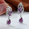 Female Blue Rainbow Stone Earring Silver Color Clip Earrings For Women Charm Crystal Zircon Wedding Jewelry - Image 27