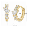 Environmentally Friendly Brass Marquise Zirconia Hoop Earring For Women Minimalist Gold Plated Pear Earring - Image 8