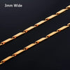 2.5mm/3mm Wide Stainless Steel Bar Link Bamboo Necklace Neck Chain for Women Men's Choker Rock Metal Jewelry Accessories - Image 10