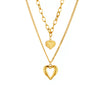 316L Stainless Steel Small Uneven Folds 2 Love Necklace Sense Party Accessories High-quality Gifts - Image 5