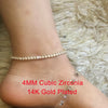 Zircon Tennis Anklet For Women Sexy Iced Out Crystal Gold Color Bracelet Leg Chain Beach Jewelry Sandals - Image 9