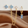 3PCS Stainless Steel 12 Constellation Birthstone Earrings Set for Woman Cartilage Piercing Earrings Jewelry - Image 29