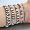 Cuban Chain Men Bracelet Classic Stainless Steel 3/5/7/9mm Width Chain Bracelet For Men Women Jewelry Gift - Image 3