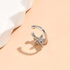 Crystal Flower Ear Cuffs in Gold-Tone or Silver-Tone - Image 4