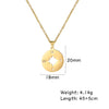 Stainless Steel Necklace For Women Lover's Gold Color Tiny Round Compass Handmade necklace jewelry - Image 8