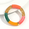 Chunky Acrylic Bead Stretch Bracelet in Multicolor Designs - Image 12
