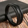 19/21/23cm Hand-woven Leather Bracelet Multilayer Tiger Eye Beaded Leather Men Bracelet Punk Bangle for Men Jewelry - Image 9