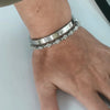 2Pcs Set Titanium Steel Zircon Bracelet For Women Men Shiny Bling Star Love Design Style Jewelry Party Gift - Image 4