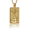 22 Style Classic Tarot Card Pendant Necklace Double Sided Zircon Tarot Necklace Major Arcana Empress Sun Star Sign Women Jewelry - Image 21
