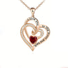 Love Heart Zircon Necklace With Rose Flower Gifts Box For Women Girlfriends Valentine Jewelry Gift - Image 8