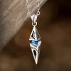Sword Pendant Necklace with Clear Stone Accents - Image 2