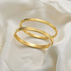 Simple Temperament Minority Design Decoration Stainless Steel Cuff Bangles Couple Bangles Women Bracelets Simple - Image 2