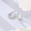 Silver Earrings Women Sparkling Full Set Hoop Earring For Anniversary Wedding Jewelry Gifts - Image 2