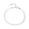 Silver Unisex Simple Flat Snake Anklets Women Jewelry Punk Rock Glossy Blade Style Bare Foot Chain Bracelets - Image 7