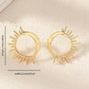 Obega Sun Moon Shape Tiny Earrings Stud Gold SIlver Color Europen And Amercian Punk Syle Metal Jewelry - Image 3
