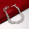charm Silver Bracelet for man woman Twisted rope chain jewelry Wedding party Christmas gift - Image 11