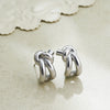 Stainless Steel Mini Knot Stud Earrings for Women Vintage Gold Plated Metal Twist Statement Earring Jewelry Gift - Image 4