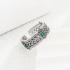 Silver Retro Pattern Adjustable Rings For Women Girls Engagement Jewelry Argent Jewellery - Image 2