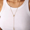 Simple Gold Color Beads Chain Necklace For Women Double Layer Bead Long Tassel Metal Sweater Chain Bohemia Charm Jewelry Gifts - Image 6