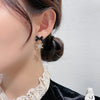 Crystal Metal Snowflake Dangle Earrings for Women Party Sweet Jewelry Cute Black Red Bow Drop Earrings Festival Gifts - Image 5