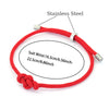 Chinese Knot Luck Red Rope Bracelet Unisex Handmade Sliding Adjustable Stainless Steel Chain Braslet Leisure Valentine Day Gift - Image 4