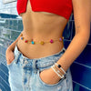 Boho Crystal Waist Beads Belly Belt Chain Summer Beach Bikini Rave Festival Sexy Accessories for Women Body Jewelry New Gifts