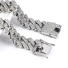 Hip Hop Shiny 15MM Cuban Link Chain Necklace Women Men Silver Color Rhinestone Iced Out Cuban Chain Punk Jewelry Necklace Gift - Image 4