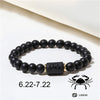 Zodiac Bracelets For Women Men Matte Black Agate Beads Wristbands Couple Gifts Jewelry Beaded Bracelets - Image 17