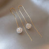 Shiny Zircon Ball Flower Pendant Long Earline For Women's or Girl‘s Jewelry Unusual Earring Ear Accessories - Image 10