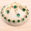 Silver Bridal Jewelry Sets For Women White Zircon Gold Color Wedding Necklace Pendant Stones Earrings Rings Bracelets Set - Image 8