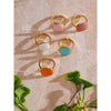 Arrivals Candy Sweet Square Adjustable Ring Golden Pvd Plated Stainless Steel Summer Charm Jewelry Gift - Image 3