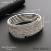 Rhinestone Upper Arm Bracelet Gold Color Punk Full Shiny Rhinestone Bangles Silver Color Coil Swirl Spiral Shape Armband Cuff - Image 6