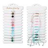 12Pcs/Set Colorful Stone Bracelets Adjustable Rope Braided Bracelet Handmade Bohemia Bracelets with Cards - Image 32