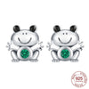 Silver Elegant Sparkling Lucky Clover Hoops Earring For Women Jewelry Simple Colorful Flower Love Gift - Image 27