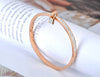 Clay Pave Setting Crystal Lock Charm Bracelets Bangle For Women Stainless Steel Bracelet For Birthday Gift - Image 5