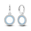 Silver Color Earrings Blue Zircon Stars Moon Irregularity Earrings For Woman Birthday Jewelry Gifts - Image 7