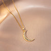Cubic Zircon Star Crescent Moon Pendant Necklace Crystal Chain Jewelry Birthday Gifts For Women Girls - Image 8