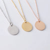 10Pcs 20mm 25mm Stainless Steel Mirror Polish Necklace Pvd Plating Round Disc Pendant Neckalce For Women's Jewelry - Image 2