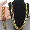 Classic Smooth Lock Chain Necklace for Women Collar Gold Color Chunky Thick Link Grunge Jewelry Steampunk Men Gift - Image 1
