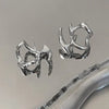 Y2K Irregular Liquid Earrings for Women Silver Color Hip-Hop Punk Geometric Earring Clip Girl Party Jewelry - Image 1