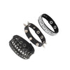 Punk Rock Studded Bracelet Set Spiked Leather Cuff Bracelet for Men Women 80s Wristband Emo Bracelet Adjustable - Image 1