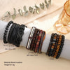12Pcs Vintage Woven Leather Bracelet Set For Men Women 8 Shape Tiger's Eye Braided Bracelets Daily Wear Punk Jewelry - Image 9