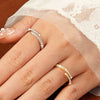 Opening Ring for Women Girls Sparkling Lab Diamond Half Eternity Wedding Ring Adjustable Jewelry Gift - Image 4